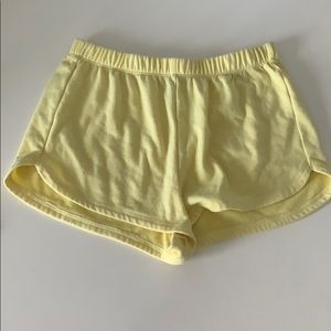 yellow lounge shorts